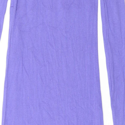 mamalicious Womens Purple Lyocell Bodycon Size XS Scoop Neck Pullover