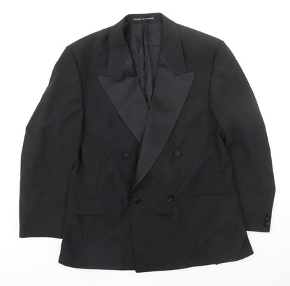 Mens UK Size 40 Daniel Drescott Regular Black Suit Tuxedo