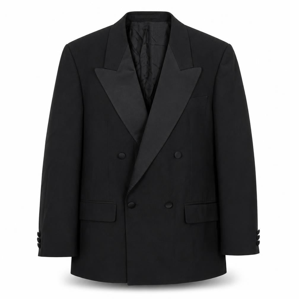 Mens UK Size 40 Daniel Drescott Regular Black Suit Tuxedo