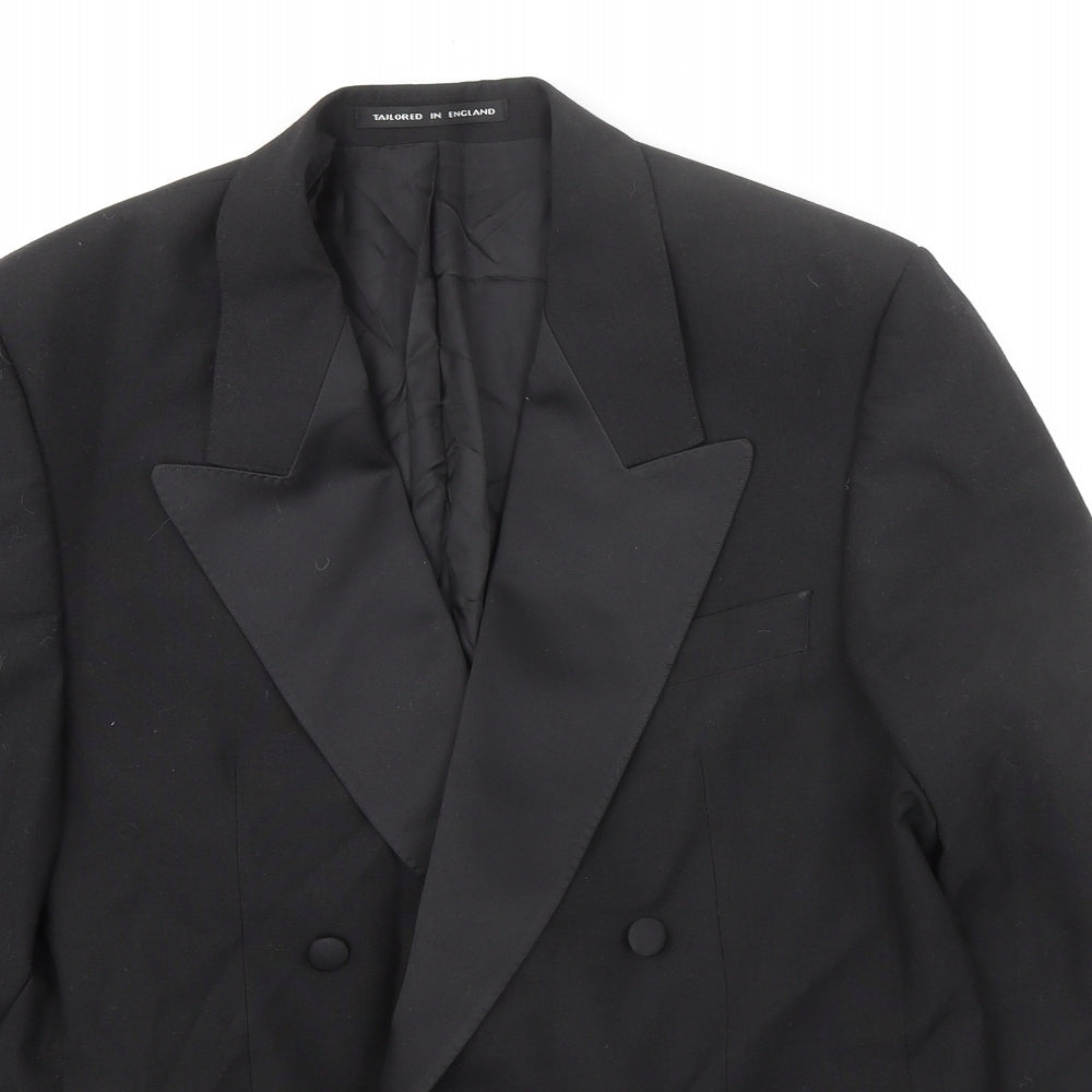 Mens UK Size 40 Daniel Drescott Regular Black Suit Tuxedo