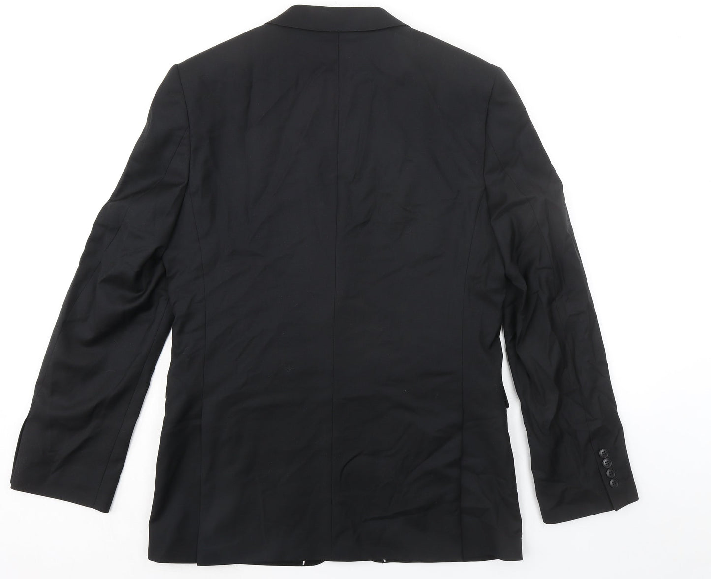 Mens UK Size 40 Lanificio Regular Black Suit Jacket