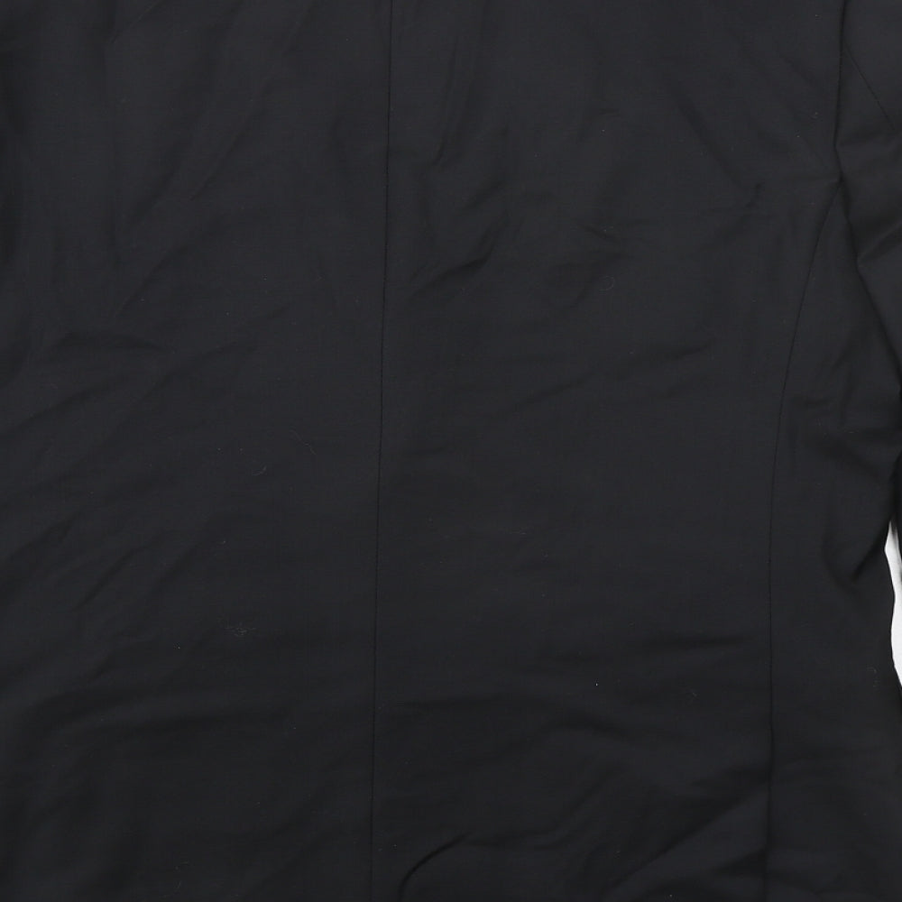 Mens UK Size 40 Lanificio Regular Black Suit Jacket