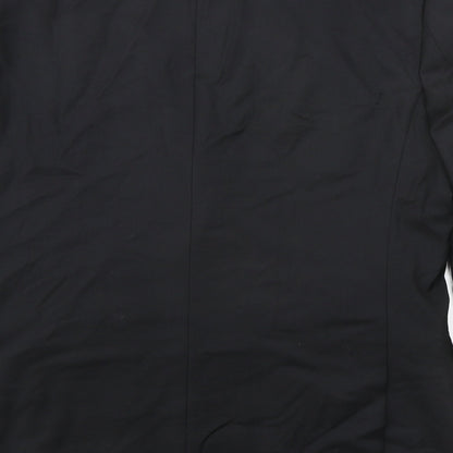 Mens UK Size 40 Lanificio Regular Black Suit Jacket