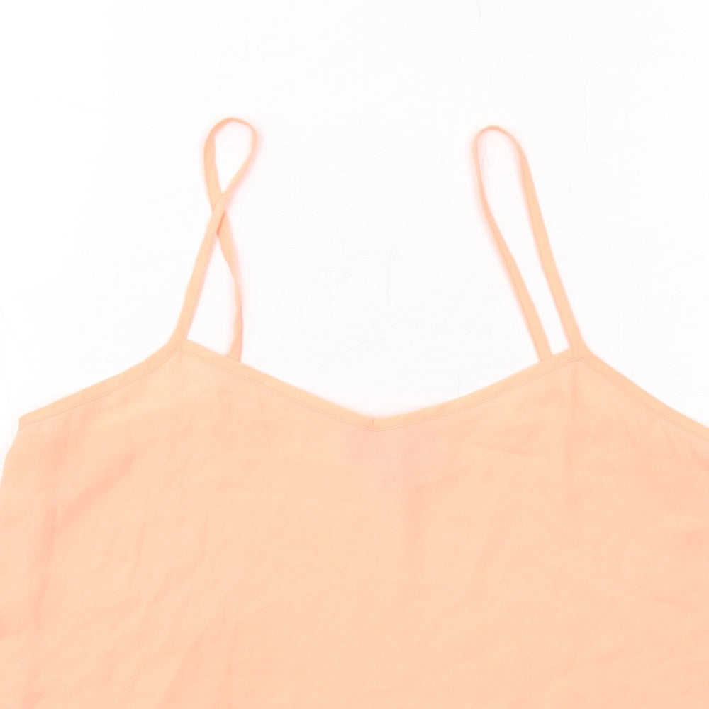 Womens UK Size 8 Topshop Orange Camisole Tank