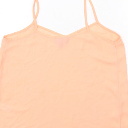 Womens UK Size 8 Topshop Orange Camisole Tank