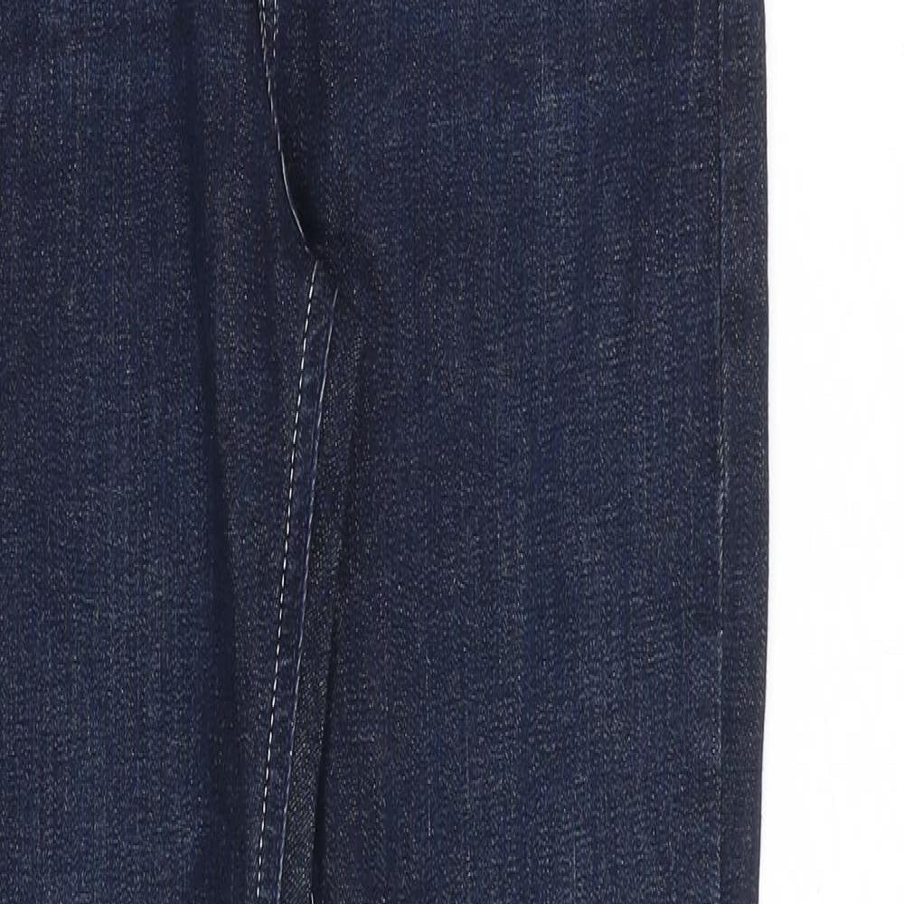 Topshop Womens Blue Cotton Skinny Jeans Size 26 in L30 in Regular Zip