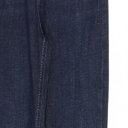Topshop Womens Blue Cotton Skinny Jeans Size 26 in L30 in Regular Zip