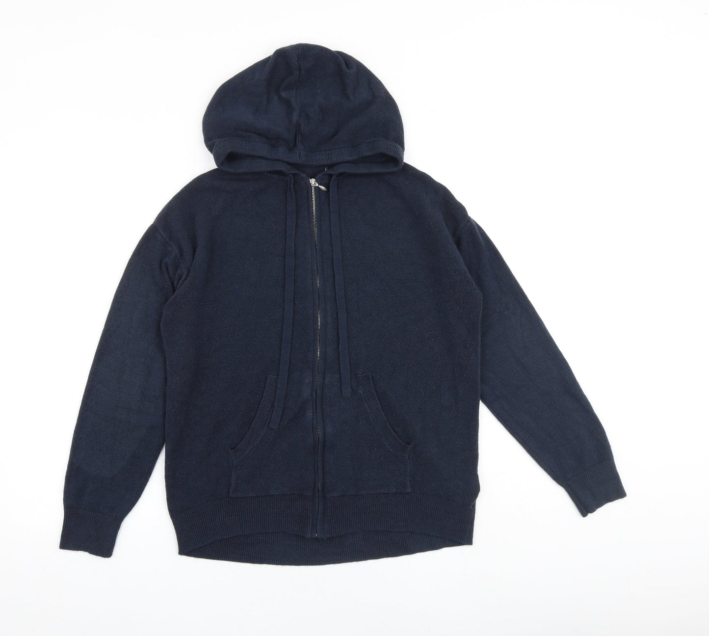 Womens UK Size S Marks and Spencer Blue Full Zip Jumper