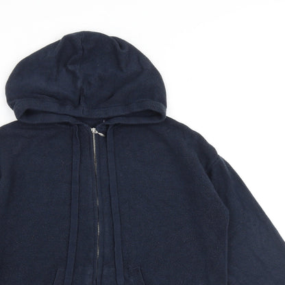 Womens UK Size S Marks and Spencer Blue Full Zip Jumper
