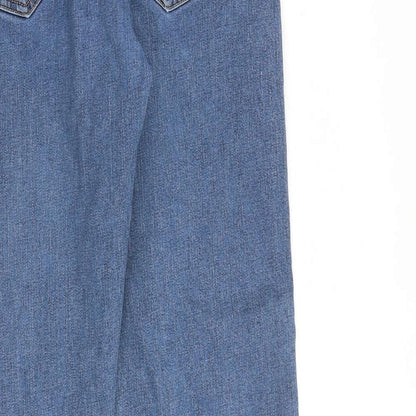 GANT Mens Blue Cotton Straight Jeans Size 30 in L32 in Slim Zip