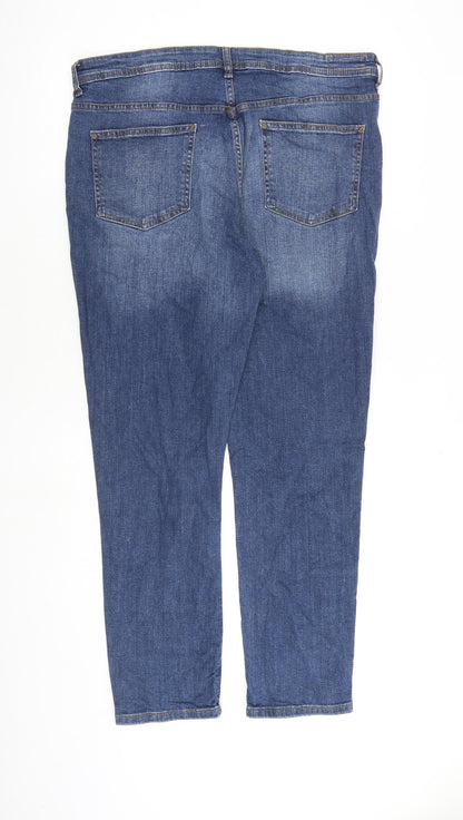 Denim & Co. Mens Blue Cotton Straight Jeans Size 26 in L30 in Regular Button