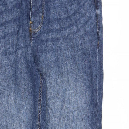 Denim & Co. Mens Blue Cotton Straight Jeans Size 26 in L30 in Regular Button