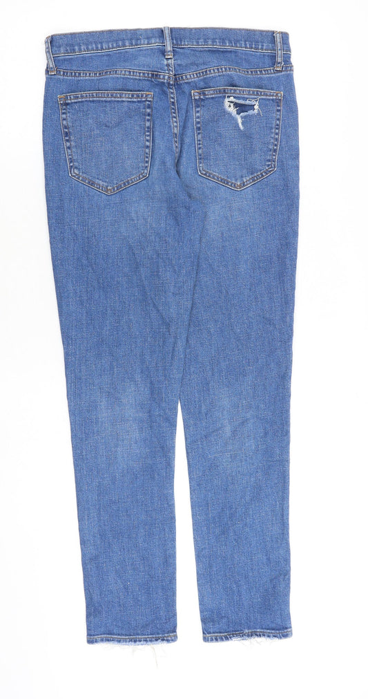 Gap Womens Blue Cotton Skinny Jeans Size 28 in L30 in Regular Zip