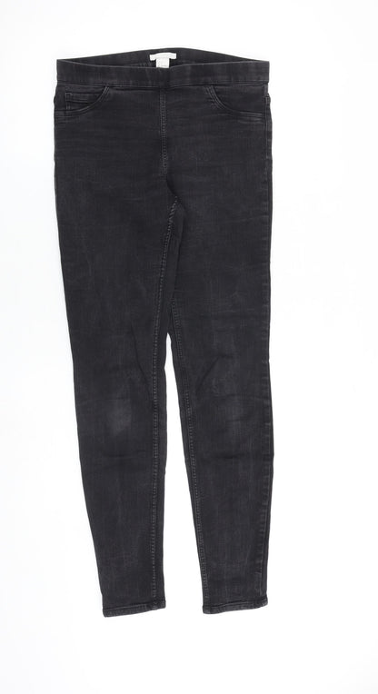 Womens UK Size 10 H&M Regular Fit Jegging Grey Jeans