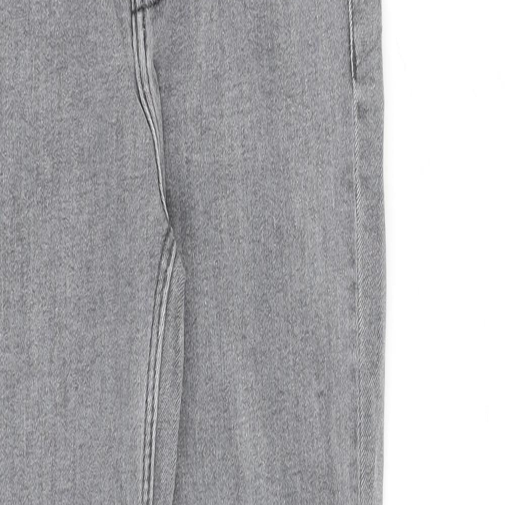 Zara Womens Grey Cotton Skinny Jeans Size 8 L27 in Regular Zip