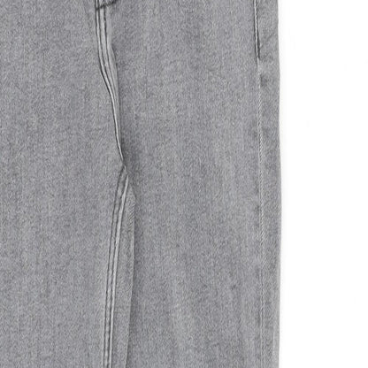 Zara Womens Grey Cotton Skinny Jeans Size 8 L27 in Regular Zip