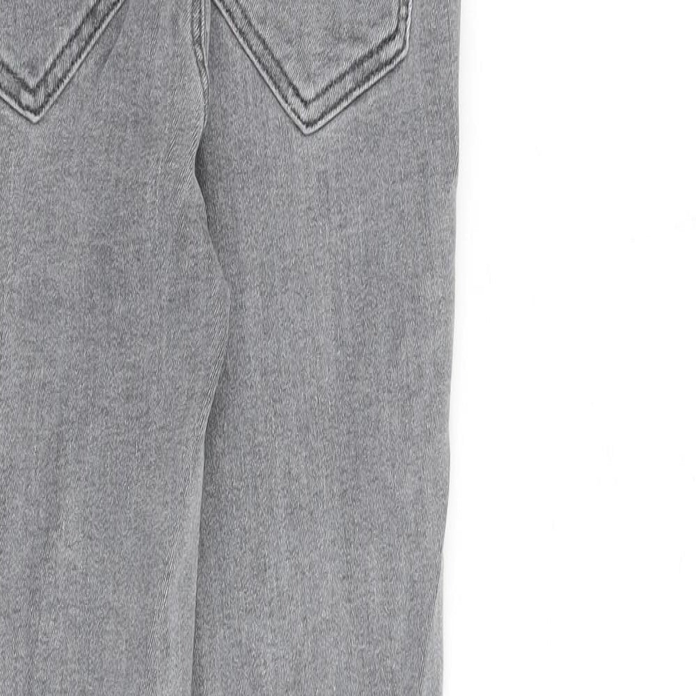 Zara Womens Grey Cotton Skinny Jeans Size 8 L27 in Regular Zip