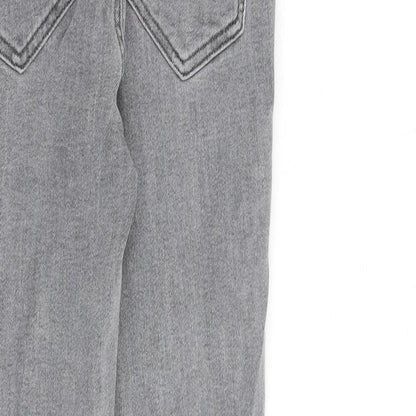 Zara Womens Grey Cotton Skinny Jeans Size 8 L27 in Regular Zip