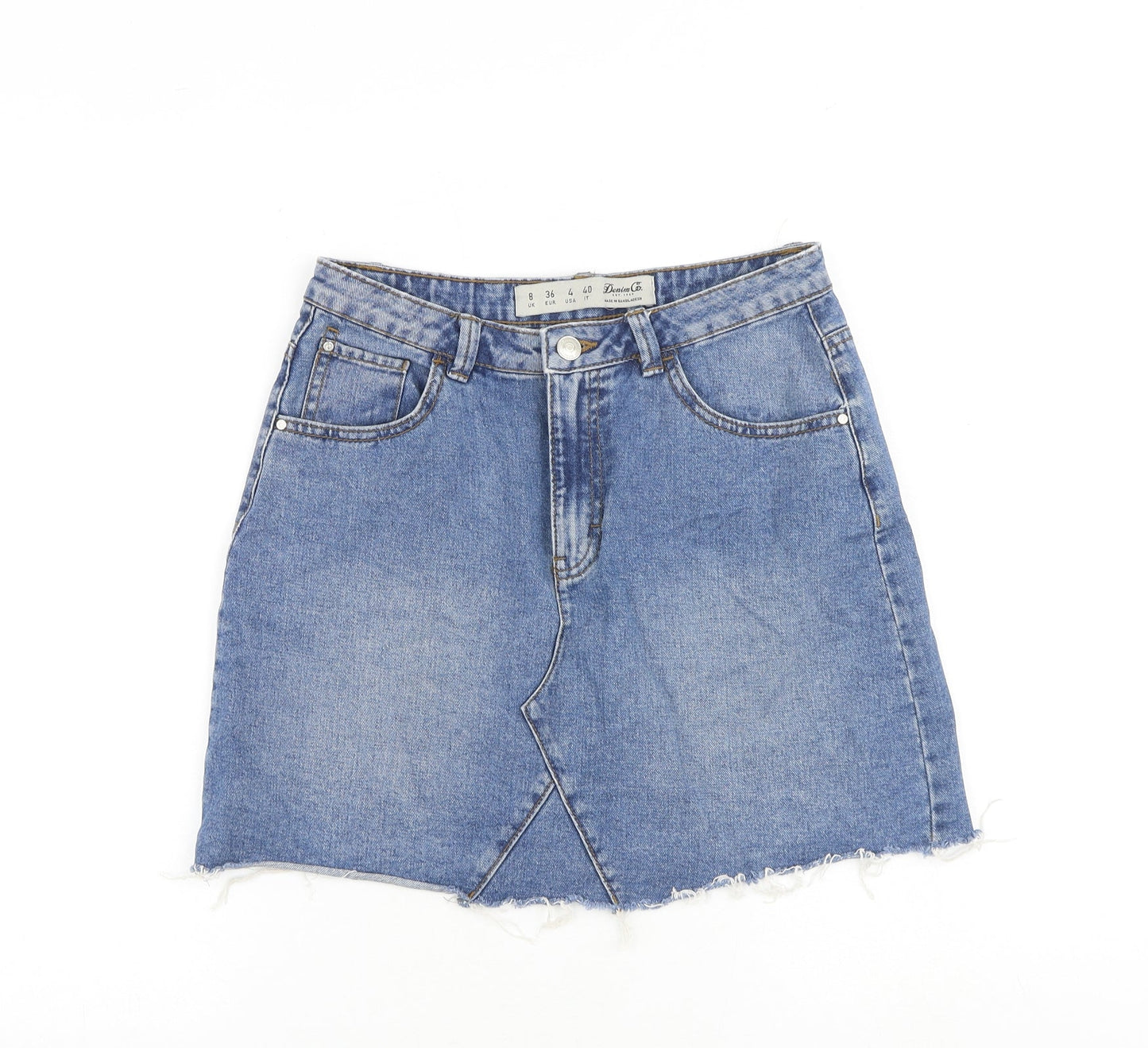Womens UK Size 8 Denim & Co. A-Line Denim Skirt