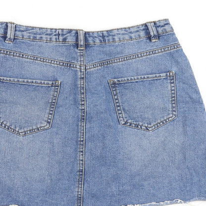Womens UK Size 8 Denim & Co. A-Line Denim Skirt