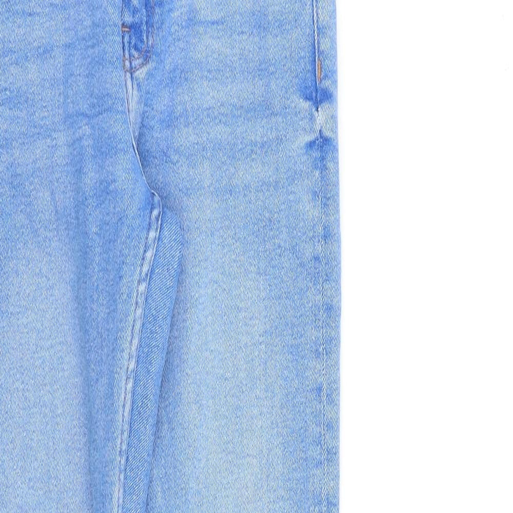 Denim & Co. Womens Blue Cotton Skinny Jeans Size 6 L27 in Regular Zip