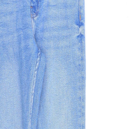 Denim & Co. Womens Blue Cotton Skinny Jeans Size 6 L27 in Regular Zip