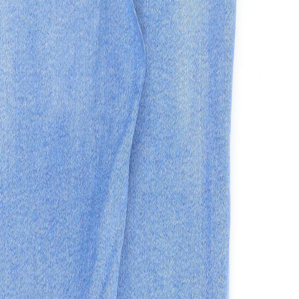 Denim & Co. Womens Blue Cotton Skinny Jeans Size 6 L27 in Regular Zip