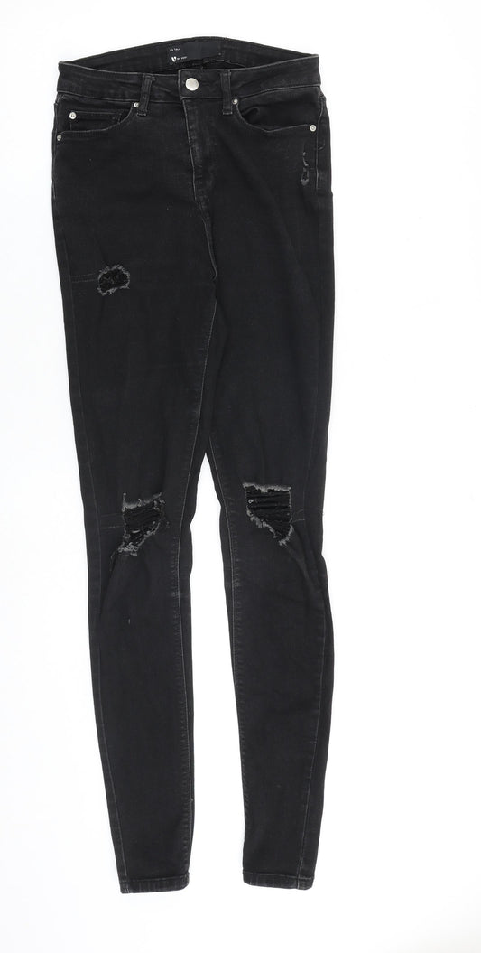 Very Womens Black Cotton Skinny Jeans Size 26 in L33 in Slim Zip