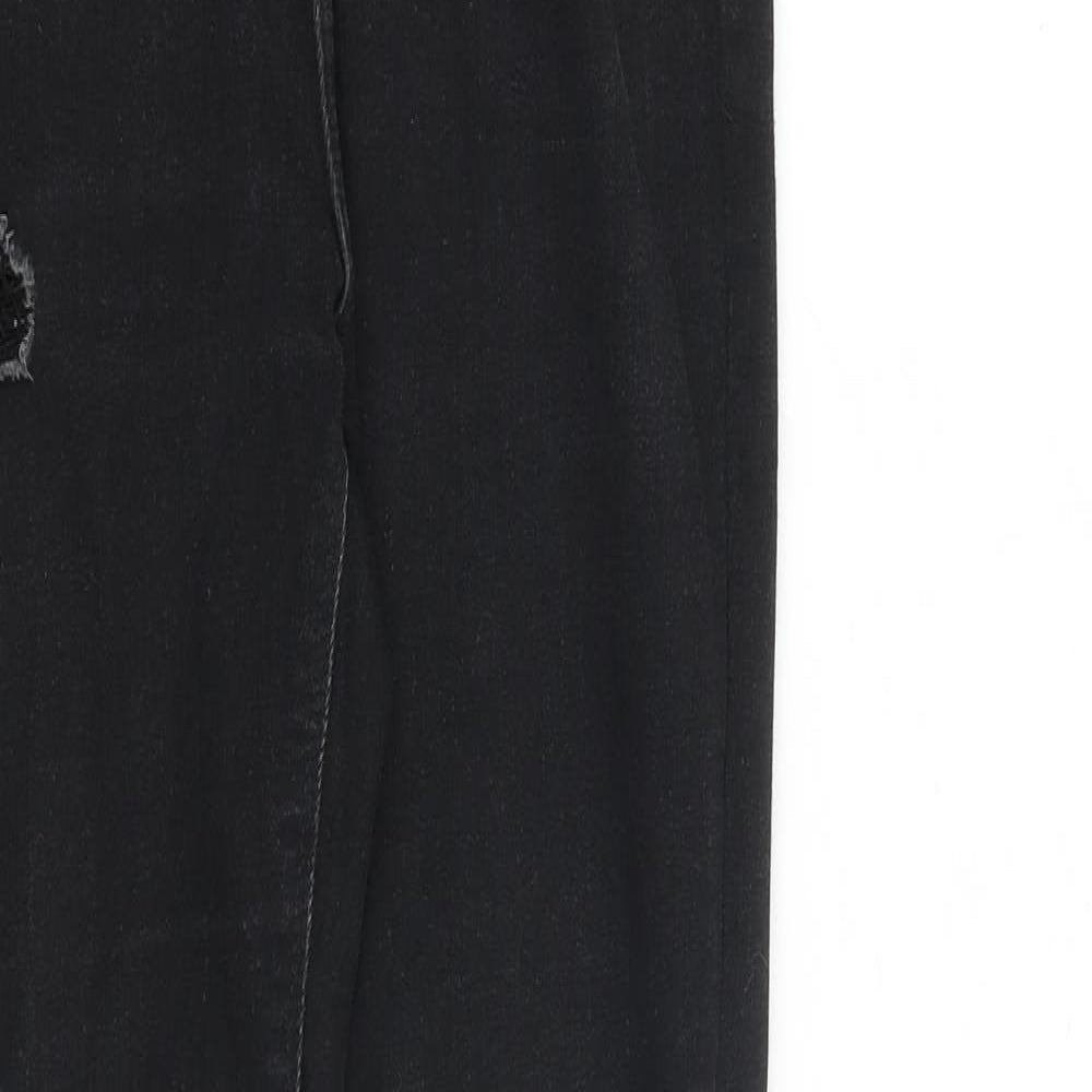 Very Womens Black Cotton Skinny Jeans Size 26 in L33 in Slim Zip