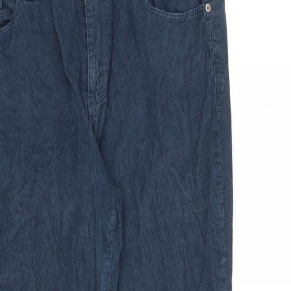 BDG Womens Blue Cotton Cropped Trousers Size 30 in L25 in Regular Zip