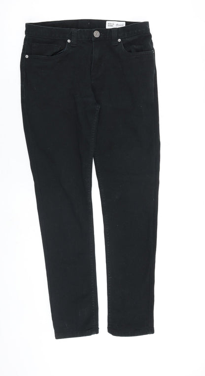 Denim & Co. Mens Black Cotton Skinny Jeans Size 30 in L32 in Regular Zip