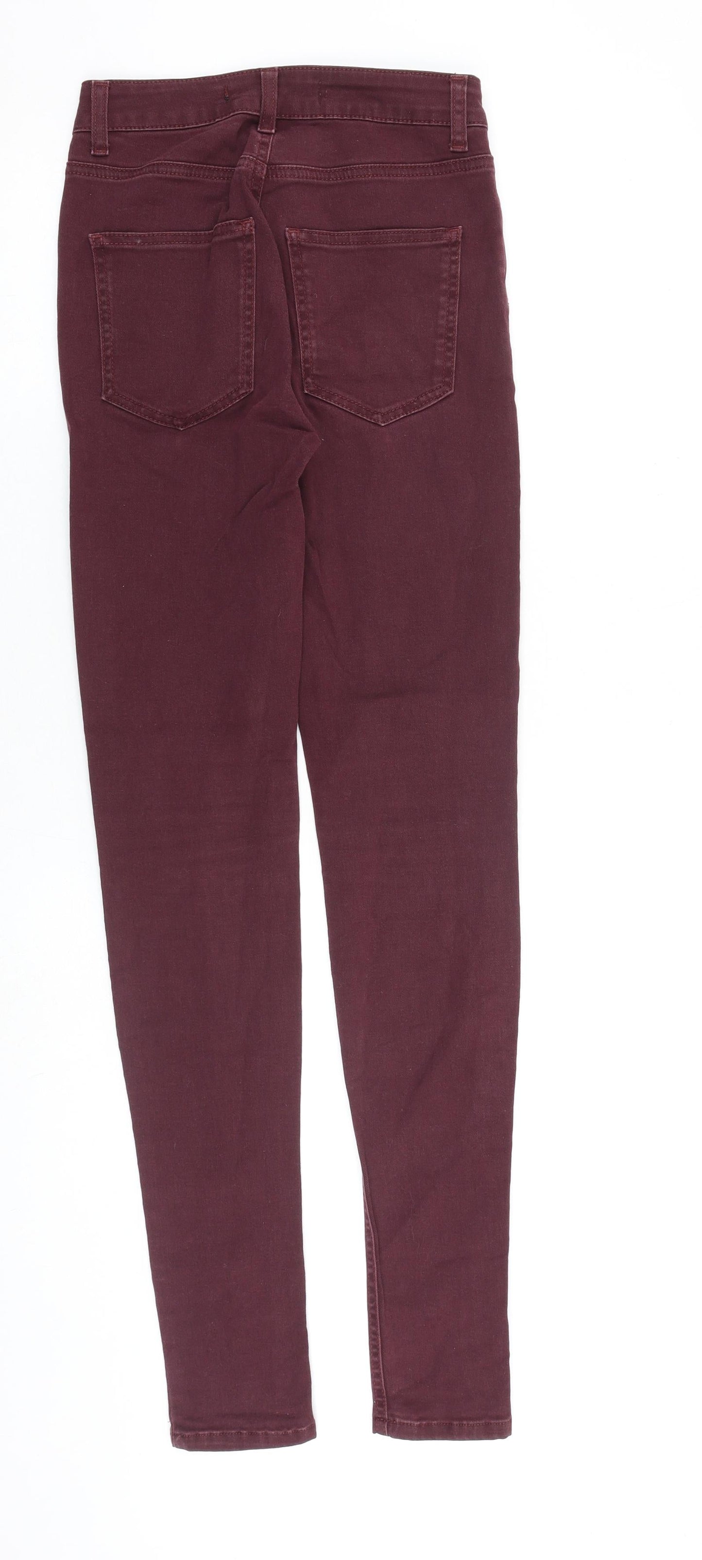 Just Female Womens Red Cotton Skinny Jeans Size 26 in L32 in Slim Zip