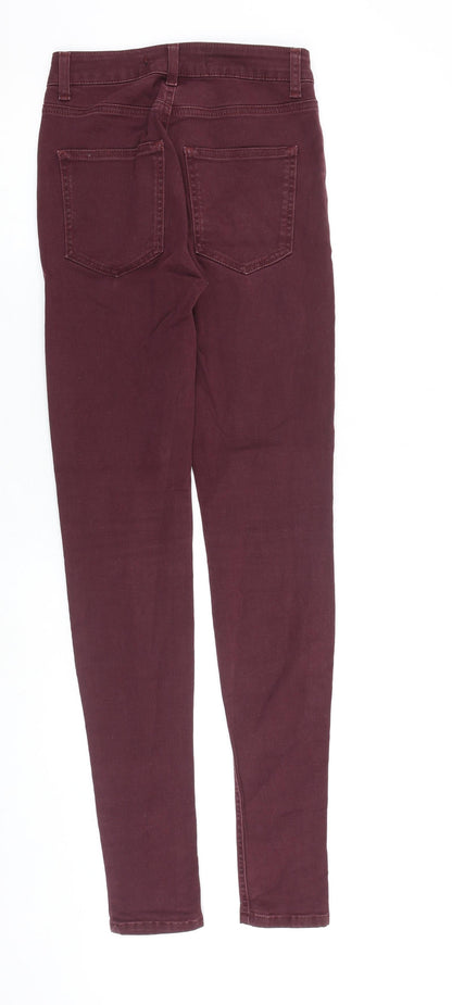 Just Female Womens Red Cotton Skinny Jeans Size 26 in L32 in Slim Zip
