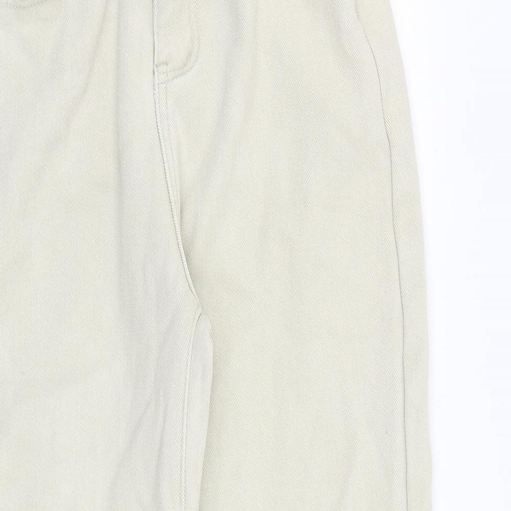 Evis Jeans Womens Beige Cotton Straight Jeans Size 30 in L28 in Regular Zip