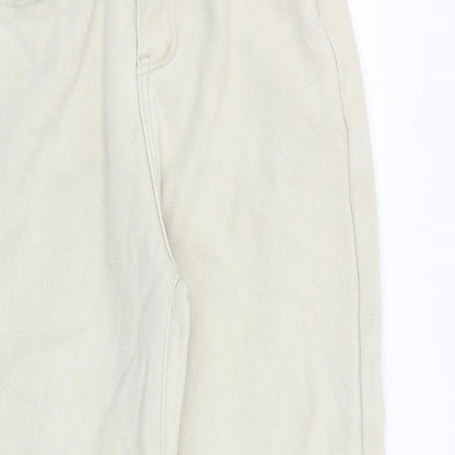 Evis Jeans Womens Beige Cotton Straight Jeans Size 30 in L28 in Regular Zip