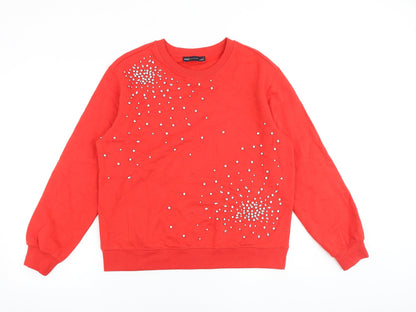 Womens UK Size S Marks and Spencer Red Pullover Sweatshirt
