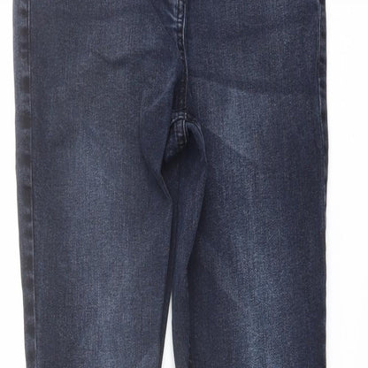 Debenhams Womens Blue Cotton Skinny Jeans Size 10 L27 in Slim Button