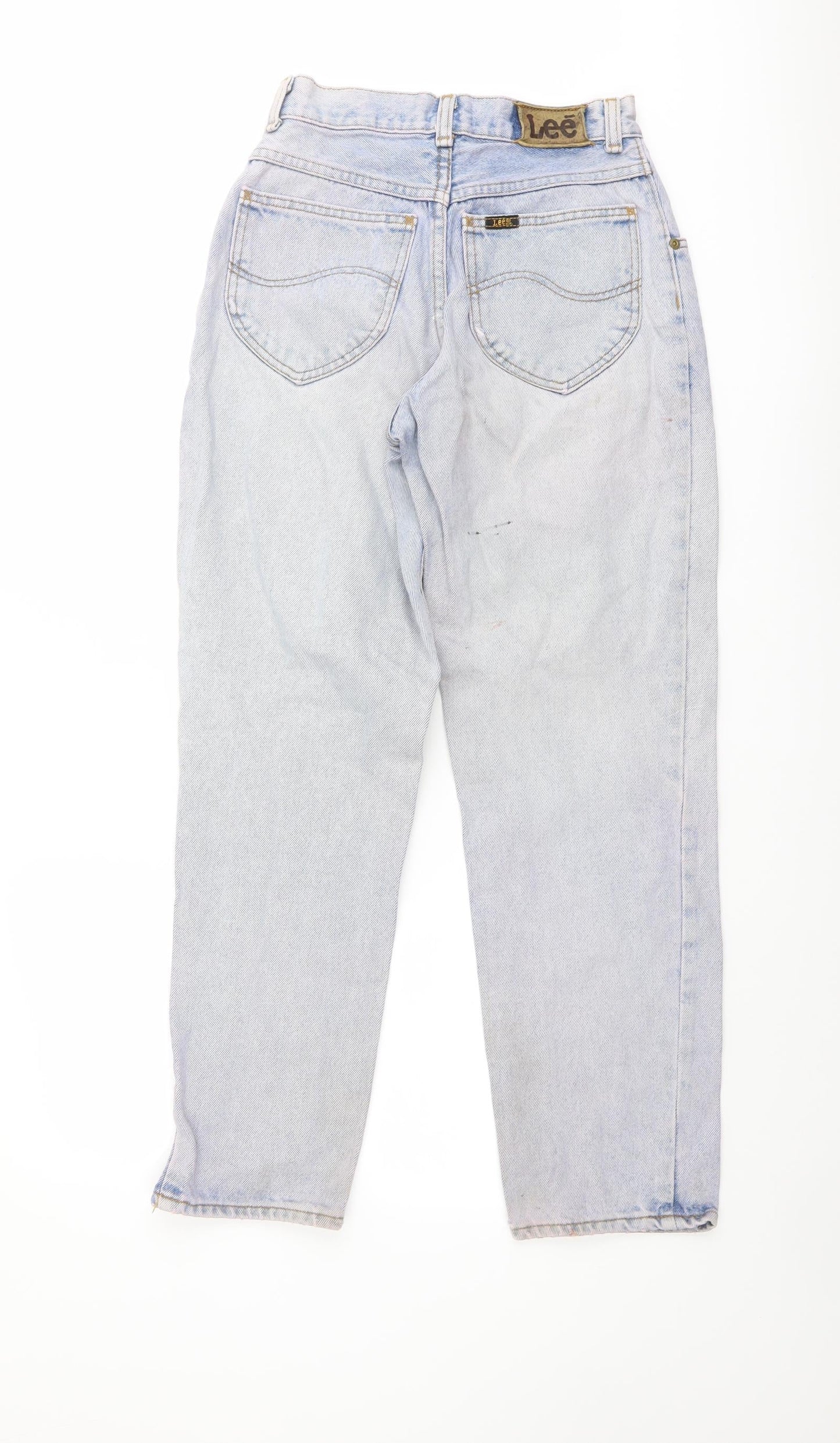 Lee Womens Blue Cotton Mom Jeans Size 27 in L28 in Regular Button