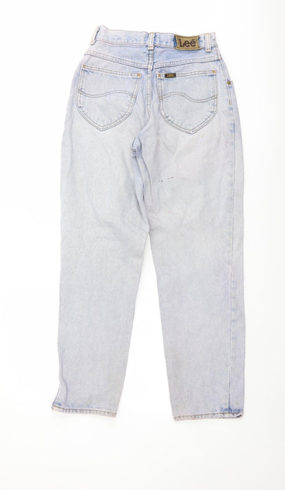 Lee Womens Blue Cotton Mom Jeans Size 27 in L28 in Regular Button