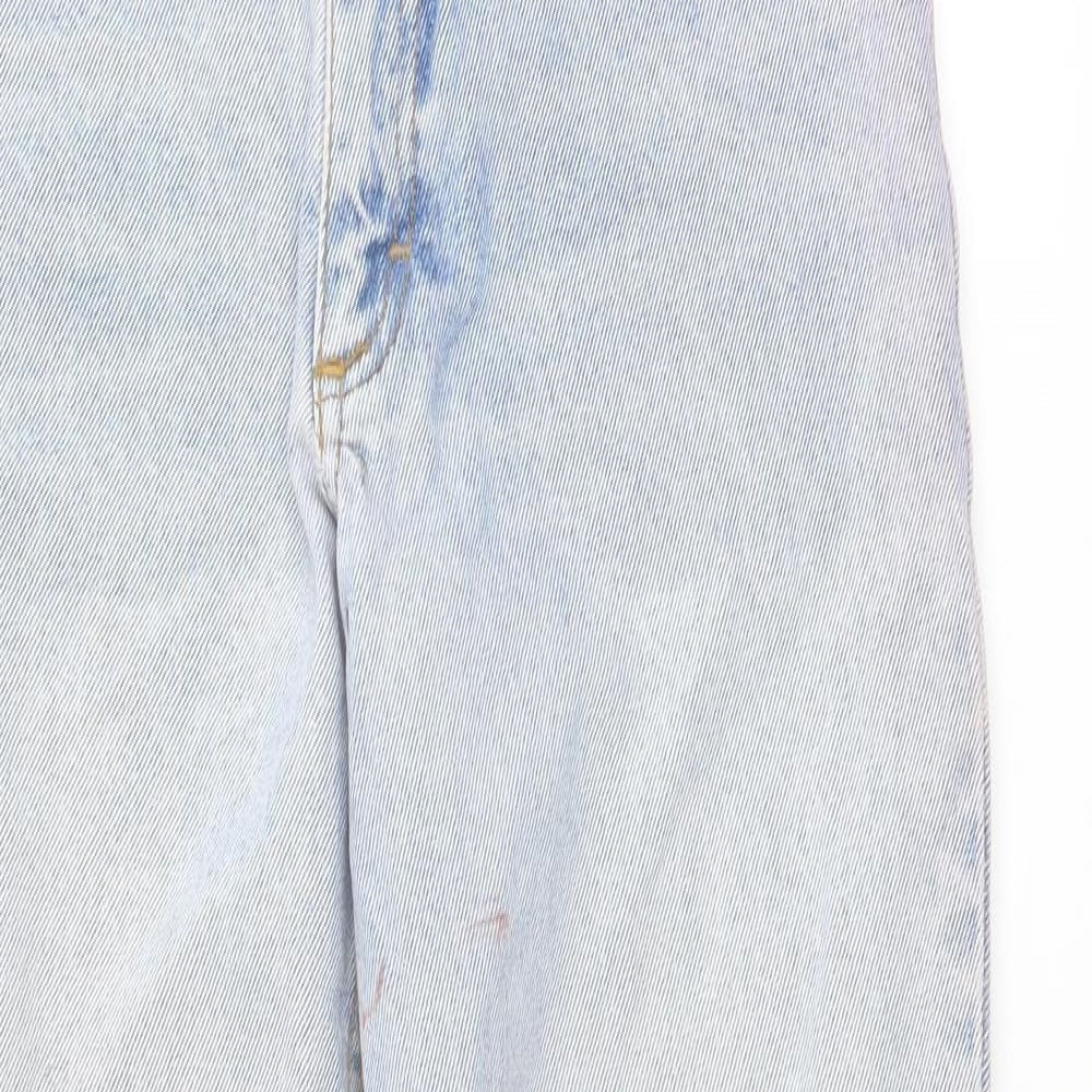 Lee Womens Blue Cotton Mom Jeans Size 27 in L28 in Regular Button