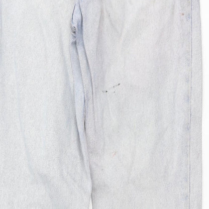 Lee Womens Blue Cotton Mom Jeans Size 27 in L28 in Regular Button