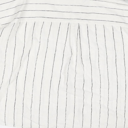 Womens UK Size 14 Marks and Spencer White Basic Button-Up