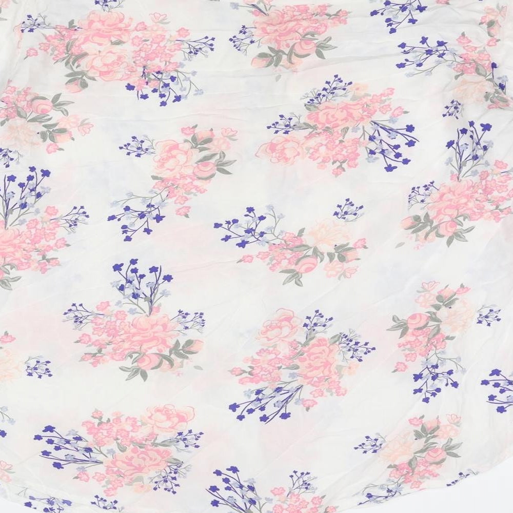 Divided by H&M Womens Multicoloured Floral Viscose Basic Button-Up Size 14 Collared
