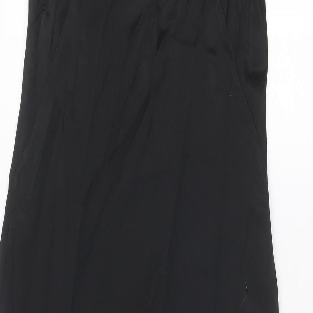 Zara Womens Black Acetate A-Line Size XS V-Neck Pullover