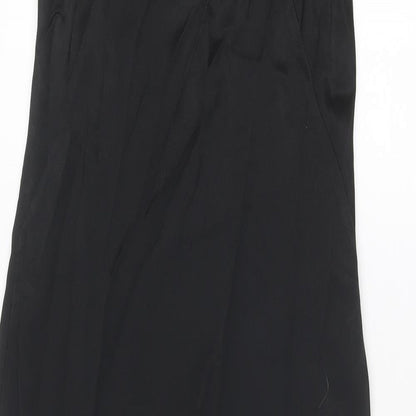 Zara Womens Black Acetate A-Line Size XS V-Neck Pullover