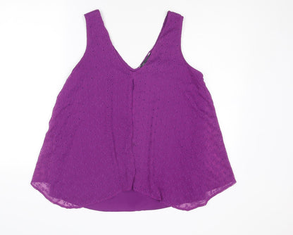 Womens UK Size 10 Marks and Spencer Purple Basic Tank