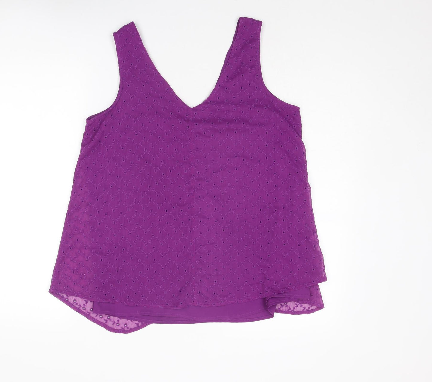 Womens UK Size 10 Marks and Spencer Purple Basic Tank