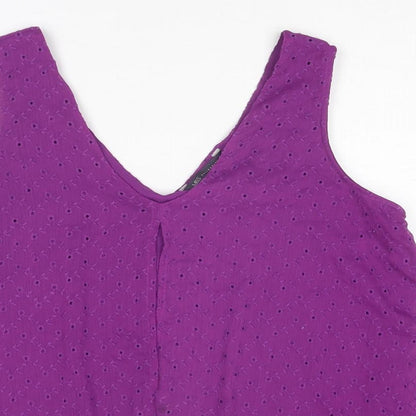 Womens UK Size 10 Marks and Spencer Purple Basic Tank