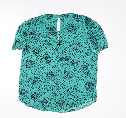 Womens UK Size 14 River Island Green Basic Blouse