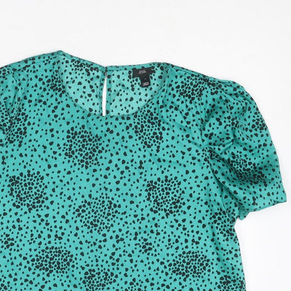 Womens UK Size 14 River Island Green Basic Blouse